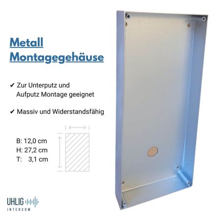 Preview: Aufputzgehäuse und Unterputzgehäuse für Nippon Sprechanlage